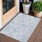 Homeroots 3' X 5' Sky Blue Denim Blue And Ivory Paisley Washable Indoor Outdoor Area Rug 588660 - alternate 1