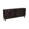 Homeroots 80" Dark Brown Solid Wood Carved Abstract Sideboard with Four Doors 634316 - alternate 1