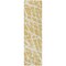 Homeroots 8' Runner Gold and White Abstract Washable Non Skid Indoor Outdoor Runner Rug 559263 - alternate 7