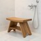 Homeroots Rectangular Teak Shower Stool Or Bench With Shelf In Natural Finish 376729 - alternate 4