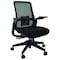 We'Re It Reach Executive High-Back Adjustable Task Chair, Multifunction, Mesh Back, Fabric Seat and Frame EM6900-BLK - alternate 1