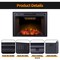 Edendirect 35.63-in W Black Wall mount LED Wall-mount Electric Fireplace with Remote Control Included ZR-EF33T - alternate 8
