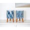 Homeroots Set of Two Blue Terra Cotta And White Ceramic 2 Ounce Round Raised Pot Planters, 2PK 517980 - alternate 5