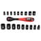 Performance Tool 19 pc. 3/8 in. Dr. Black Socket Set, SAE Metric Sockets, 72 Tooth Ratchet W38337 - alternate 1