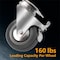 Powertec 3'' Swivel Plate Caster Wheels with Brake & 160 lbs Loads, Dual Locking Rubber Castor Wheels 17023N - alternate 6