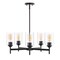 Jonathan Y Orpheus 24" 5-Light Farmhouse Industrial Iron Cylinder LED Chandelier, Oil Rubbed Bronze/Clear JYL9546A - alternate 6
