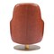 Homeroots 28" Brown And Gold Faux Leather And Faux Leather Swivel Arm Chair 556465 - alternate 6