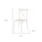 Homeroots Set of Four 21" White Heavy Duty Plastic Outdoor Stacking Dining Chairs 565179 - alternate 4