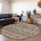 Homeroots 8' Brown And Beige Round Southwestern Washable Indoor Outdoor Area Rug 594156 - alternate 5