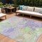 Homeroots 9' X 12' Lavender Mint Green And Beige Abstract Washable Indoor Outdoor Area Rug 618548 - alternate 1