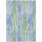 Homeroots 5' X 8' Sky Blue And Fern Green Striped Washable Indoor Outdoor Area Rug 617693 - alternate 6