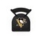 Holland Bar Stool Co 25" Blk Wrinkle Pittsburgh Penguins Station Counter Stool, Ladder Back L00425PitPen - alternate 3