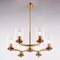 Vaxcel Maple Valley 6-Light Chandelier, Champagne Gold, Clear Ribbed Glass, 22-In. Wide H0327 - alternate 6