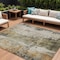 Homeroots 9' X 12' Olive Green And Ivory Abstract Washable Indoor Outdoor Area Rug 616182 - alternate 1