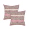 Homeroots Set of Two Pink Striped Cotton Throw Pillows With Fringe, 2PK 554575 - alternate 4