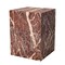 Homeroots 20" Red Marble Square Block End Table 569938 - alternate 6