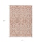 Homeroots 8' X 10' Coral And Ivory Damask Washable Indoor Outdoor Area Rug 595130 - alternate 3