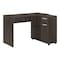 Homeroots 46" Brown Wood L Shape Computer Desk 489903 - alternate 1