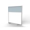 Ghent Floor Partition, Aluminum Frame with Magnetic Porcelain and Silver Vinyl Panels, 54''H x 48''W MP5448-20-8F - alternate 1