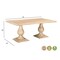 Homeroots 75" Beige Solid Wood Double Pedestal Base Dining Table 554333 - alternate 3