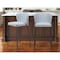 Homeroots Set of Two 26" Gray And Black Faux Leather And Steel Counter Height Bar Chairs 555746 - alternate 4