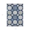 Homeroots 3' X 5' Navy Blue And Ivory Geometric Washable Indoor Outdoor Area Rug 593606 - alternate 5