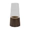 Homeroots Set of Two Brown And Clear Glass Tapered Table Vases With Wood, 2PK 632624 - alternate 6
