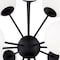 Homeroots Black Sputnik Multi Light Frosted Metal and Glass Dimmable Chandelier With White Shades 611366 - alternate 4