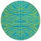 Homeroots 8' Teal Blue And Green Round Animal Print Washable Indoor Outdoor Area Rug 600710 - alternate 6