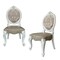 Homeroots Gray and White Upholstered Faux Leather And Solid Wood King Louis Back Dining Side Chairs, 2PK 573421 - alternate 8