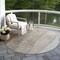 Homeroots 8' Taupe Brown And Ivory Round Ombre Washable Indoor Outdoor Area Rug 581836 - alternate 5