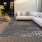 Homeroots 8' X 10' Charcoal Brown And Copper Abstract Washable Indoor Outdoor Area Rug 596785 - alternate 6
