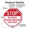 Signmission Stop No Truck Drivers Beyond This P, 10 inch X 10 inch, Plastic Sign, 2PK OC-P-2PACK-10-266 - alternate 6