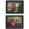 Homeroots Set Of Two Baskets and Flowers Black Framed Print Wall Art, 2PK 407089 - alternate 1