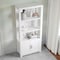 Martha Stewart Hutton Four Tier Shaker Style Bookcase with Storage Cabinet in White with Polished Brass Hardware ZG-053-WH-GLD-MS - alternate 6