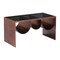 Homeroots 32" Black and Copper Mirrored Glass and Steel Solid Coffee Table 576840 - alternate 8