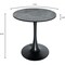 Leisuremod Bristol 27 in Round Dining Table with MDF Wood Top and Black Iron Pedestal Base BTBL-27BLM - alternate 7