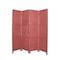 Homeroots 84" Red Wood Folding Four Panel Screen Room Divider 274884 - alternate 1