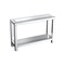 Homeroots 47" Silver Mirrored Glass And Faux Crystals Console Table With Shelf 568866 - alternate 5