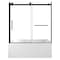 Kingston Brass 60" Acrylic Anti-Skid Alcove Right-Hand Drain Tub with Left Sliding Tub Door, White/Matte Black KVTAP6032R22C0 - alternate 1