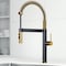 Vigo Edison Pro Single Handle Pull-Down Kitchen Faucet in Matte Gold/Matte Black VG02052MGMB - alternate 1