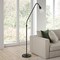 Homeroots 65" Black Reading Floor Lamp With Clear Transparent Glass Dome Shade 523448 - alternate 6
