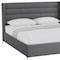 Homeroots Gray Linen Upholstered King Bed Frame 544818 - alternate 8