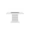 Homeroots 63" White Silver And Black Glass Faux Crystal And Wood Rectangular Bar Table 564792 - alternate 3