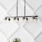 Jonathan Y Julian 33.5" 8-Light Farmhouse Bohemian Iron/Glass Linear LED Pendant, Oil Rubbed Bronze/Clear JYL7570A - alternate 9