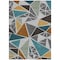Homeroots 9' X 12' Gray Copper And Brown Geometric Washable Indoor Outdoor Area Rug 600370 - alternate 4