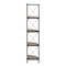 Homeroots 59" Taupe Metal Corner Bookcase 489786 - alternate 6