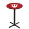 Holland Bar Stool Co 36" Blk Wrinkle Indiana Pub Table, 36" dia. Top L211B3636IndnaU - alternate 1