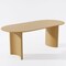 Homeroots 79" Natural Solid Wood Double Pedestal Base Oval Dining Table 721111 - alternate 4