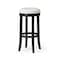 Homeroots 31" White and Black Fabric and Solid Wood Backless Bar Height Swivel Bar Chair 632411 - alternate 5